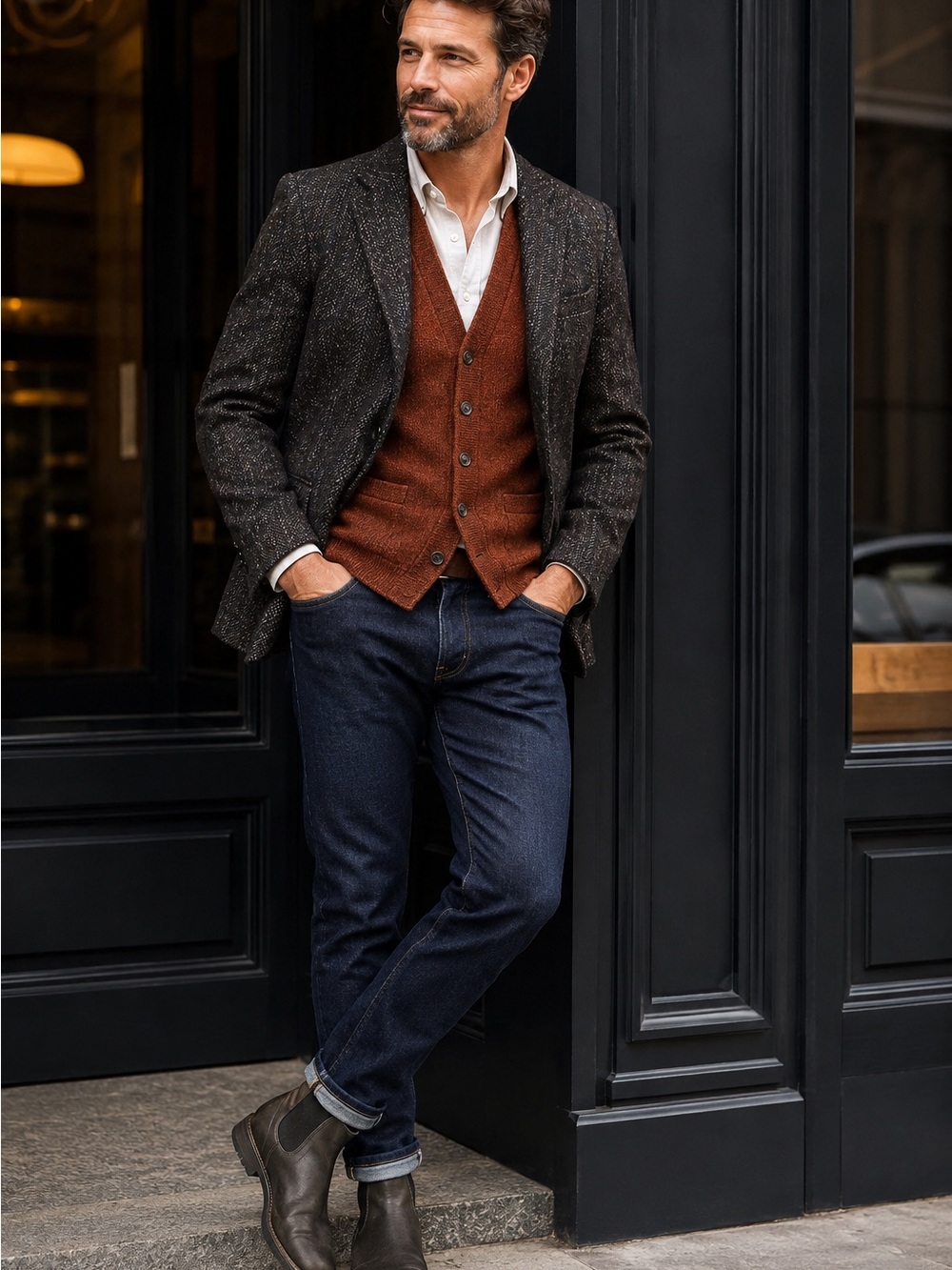 Percival 365 Classic Herringbone XL relaxed Blazer